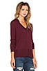 view 2 of 3 Leanna V Neck Sweater in Burgundy