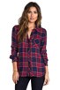view 1 of 6 Hunter Button Down in Navy & Red