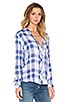 Rails Hunter Button Down in White & Blue & Raspberry | REVOLVE