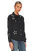 view 2 of 4 Loren Top in Black Embroidered Stars