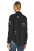 view 3 of 4 Loren Top in Black Embroidered Stars