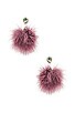 view 1 of 3 Pom Earrings in Purple & Mauve