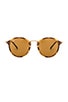 view 1 of 3 LUNETTES DE SOLEIL ROUND FLECK in Tortoise & Brown Classic B-15