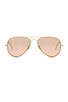 view 1 of 3 Aviator Gradient in Gold & Crystal Brown Pink Silver Mirror