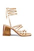view 1 of 5 Cross Sandal in Nude Suede