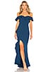 view 1 of 3 Aegean Off Shoulder Gown in Blue