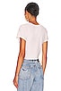 view 3 of 4 x Hanes Cropped 60's Slim Tee in White