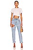 view 4 of 4 x Hanes Cropped 60's Slim Tee in White