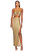 view 7 of 10 JACQUI 스커트 in Metallic Gold
