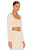view 2 of 4 Square Neck Crop Top in Ivory
