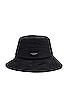 view 4 of 5 Addison Reversible Bucket Hat in Black Sherpa