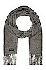 view 2 of 3 RB Heritage Recycled Wool Scarf in Black & White