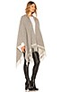 view 3 of 3 Striped Poncho in Grey Multi