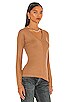 view 2 of 4 The Knit Rib Bias Tee in Camel