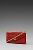 view 1 of 6 Chain Wallet with Studs in Fire Engine