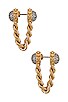 Swag Chain Earrings, view 2, click to view large image.