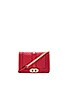 view 1 of 6 Chevron Quilted Small Love Bag in Deep Red