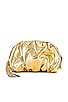 view 1 of 4 Ruched Clutch in Solid Gold