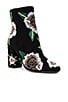 view 2 of 5 Bryce Embroidered Bootie in Black & Floral Kid Suede