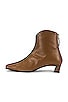 view 5 of 5 Piping Kitten Heel Boots in Chestnut