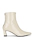 view 1 of 5 Leather Ankle Bootie in Cream