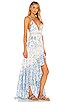 view 2 of 4 Leas High Low Dress in White & Blue