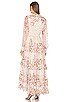 view 3 of 4 Vie Long Sleeve Maxi Dress in Off White & Pink