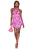 view 4 of 4 Short Dress in Bubblegum Pink & Purple