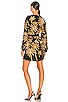 view 3 of 4 GABRIELLE 미니 원피스 in Black & Gold Palm