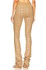 view 3 of 5 Desiree Pants in Caramel & Silver Houndstooth