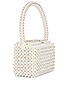 view 3 of 4 Eclipse Pearl Bag in White & Silver
