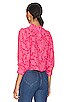 view 3 of 4 Ivy Floral Stephanie Top in SCARLET
