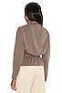 view 3 of 4 Slit Neck Blouse in Taupe