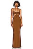 view 1 of 3 Rossana Maxi Dress in Chocolate
