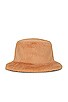 view 2 of 3 Faux Fur Bucket Hat in Beige