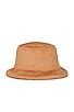 view 3 of 3 Faux Fur Bucket Hat in Beige