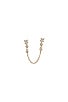 view 1 of 3 Diamond Chain Double Piercing Earrings in Gold