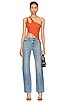 view 5 of 5 Asymmetric One Shoulder Tank in Fire Rib