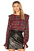 view 1 of 4 Scout Ruffle Top in Cabernet Tartan Plaid