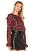 view 2 of 4 Scout Ruffle Top in Cabernet Tartan Plaid