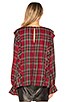 view 3 of 4 Scout Ruffle Top in Cabernet Tartan Plaid