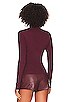 view 3 of 4 Long Sleeve Mock Neck Rib Top in Dark Cherry