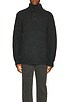 view 3 of 3 Men's Funnel Neck Military Sweater in Black