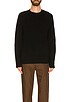 view 3 of 3 Ribbed Wool Crewneck Sweater in Black