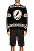 view 3 of 3 Grateful Dead Stealie Sweater in Black & White