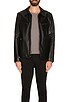 view 3 of 3 James Men's Retro Style Naked Cowhide Jacket in Black