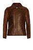 view 1 of 3 Waxy Buffalo Leather Sunset Jacket in Brown
