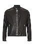 view 1 of 3 CHAQUETA RACER` in Black