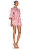 view 2 of 3 Printed Mini Dress in Pink Floral