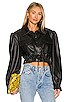 Vegan Leather Crop Jacket, view 1 of 4, click to view large image.